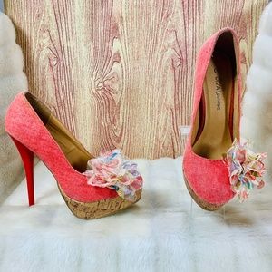 Pink Heels w/ Flower